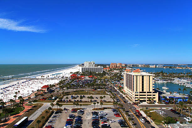 clearwater beach da un punto di vista, hdr (high dynamic range) - clearwater foto e immagini stock