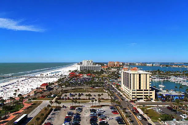 Clearwater Beach from a bird's eye view, hdr