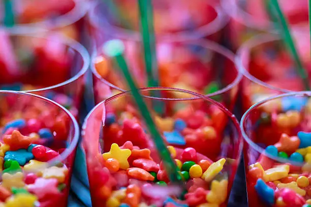 Photo of Candies and confections for birthday party.