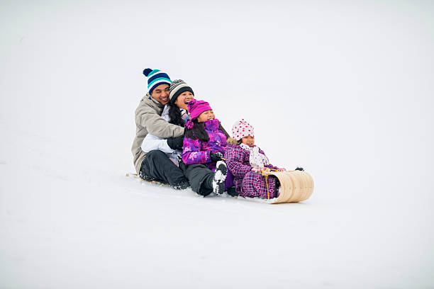 istock Happy family in winter 522244419