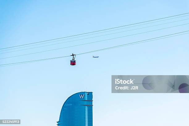 Port Vell Barcelona Stock Photo - Download Image Now - Airplane, Barcelona - Spain, Blue