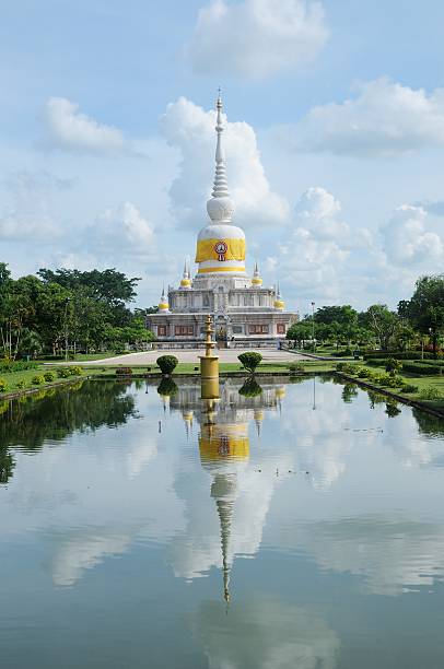 white pagoda stock photo