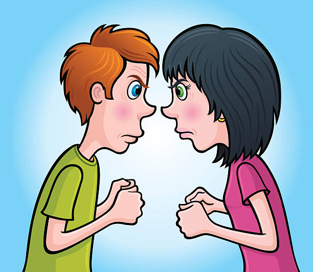 istock Angry Teen Boy and Girl Staring at Each Other 522246581