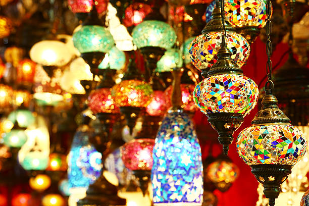 istock Multi colored lights in Grand Bazaar of Istanbul 522247479
