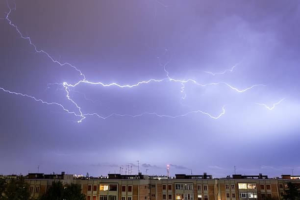 istock Storm with some lightning strike in the sky 522261465