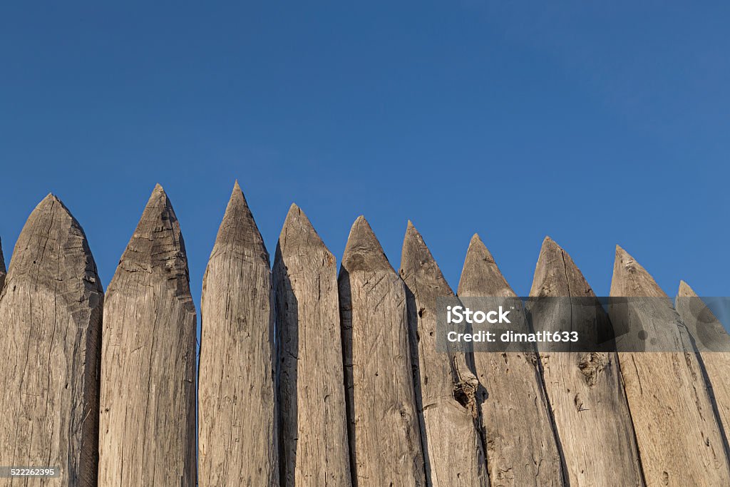 WOODEN FENCE. Fort Stock Photo