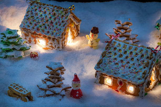 istock Marzipan gift under the gingerbread Christmas tree 522262623