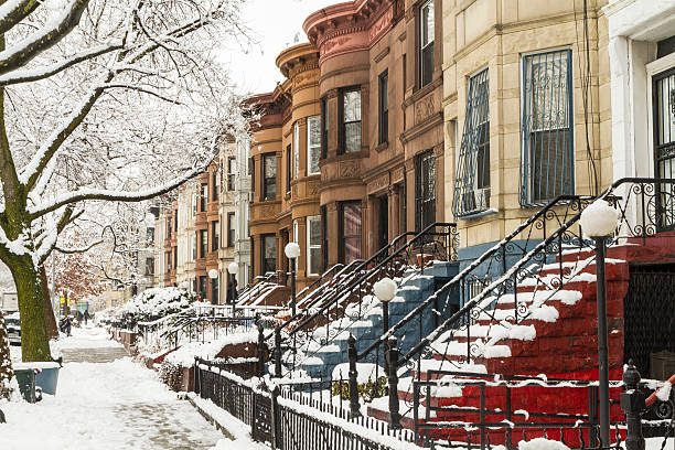 Colorful Stoops in the Snow