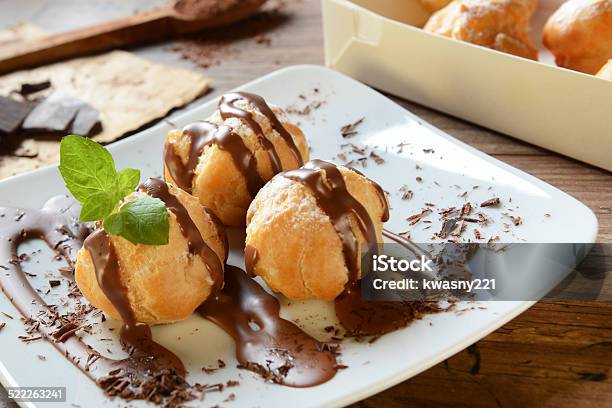 Profiteroles Stock Photo - Download Image Now - Brown, Cafe, Candy