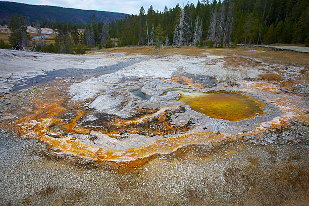 Hot spring minerals stock photo