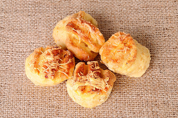 istock Homemade scones on sackcloth background 522275909