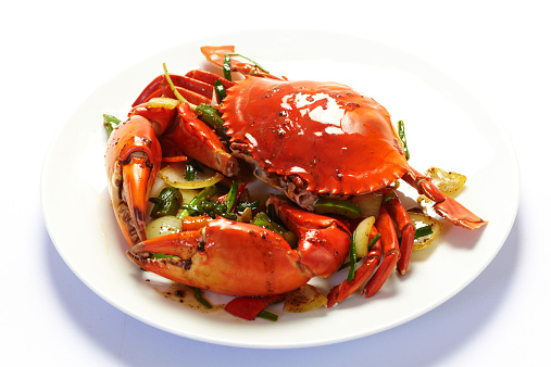 Chinese style ,Stired fried Crab with Black Pepper