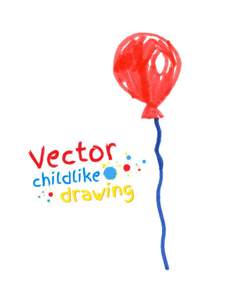 Felt Pen Childlike Drawing Of Balloon Stock Illustration - Download Image Now - Child, Childhood, Crayon Drawing - iStock Felt Pen Childlike Drawing Of Balloon Stock Illustration - Download Image Now - Child, Childhood, Crayon Drawing - iStock