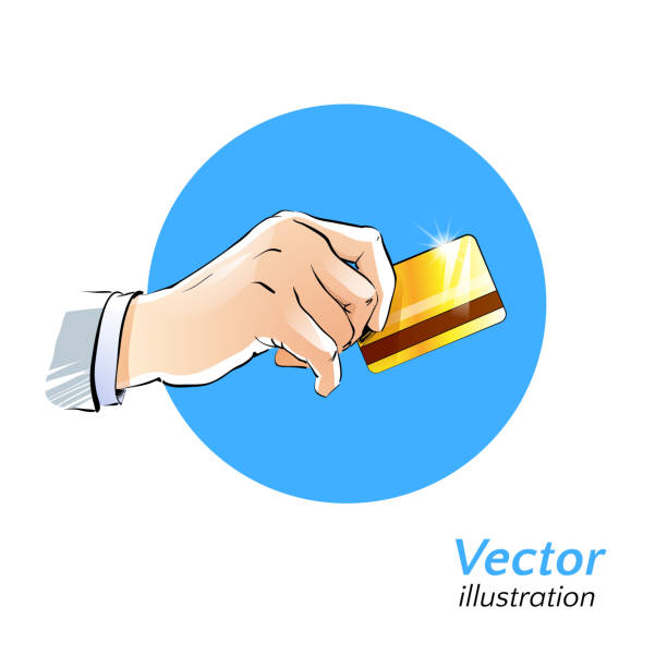Plastic card. Plastic card. Vector illustration. british coins stock illustrations