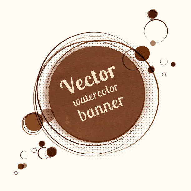 wektor banner. - design element circle computer graphic coffee stock illustrations