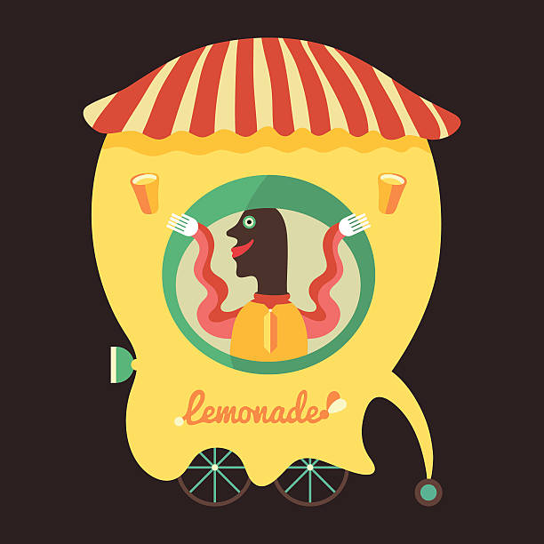 illustrations, cliparts, dessins animés et icônes de citronnade vendeur. - retro revival lemonade stand old fashioned lemonade