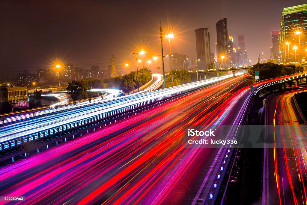 abstract traffic and cityscape Asia Stock Photo