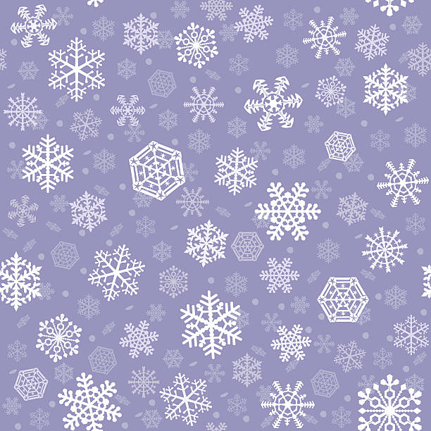 Snowflakes seamless background vector art illustration