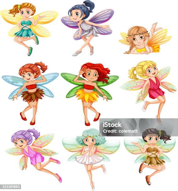 Fairies Stock Illustration - Download Image Now - Animal, Clip Art, Clothing