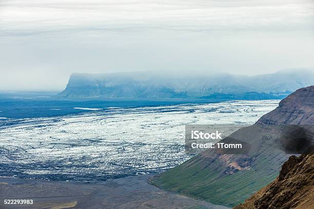Areail View Of Skeidararjokull Stock Photo - Download Image Now - Agricultural Field, Arctic, Blue