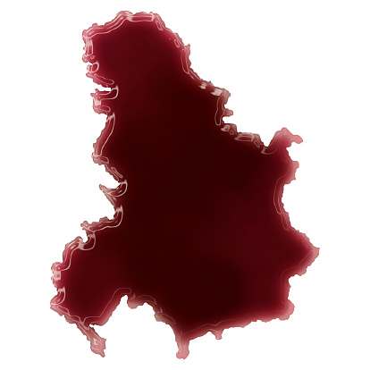 Piscina de sangre (o vino) configuración de Serbia Montenegro. (serie) photo