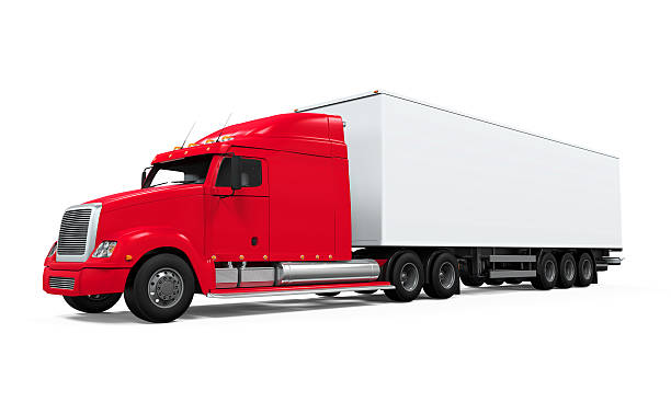 istock Red Cargo Delivery Truck 522296195