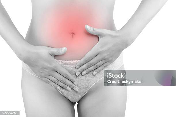 Stomach Pain Stock Photo - Download Image Now - Abdomen, Adult, Beautiful People