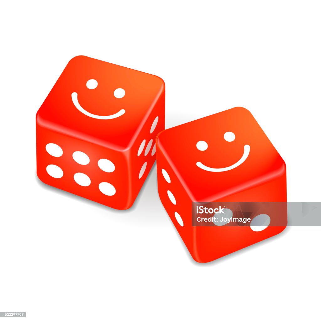 Khuôn Mặt Mỉm Cười Trên Hai Con Xúc Xắc Đỏ Hình ảnh Sẵn có - Tải ...