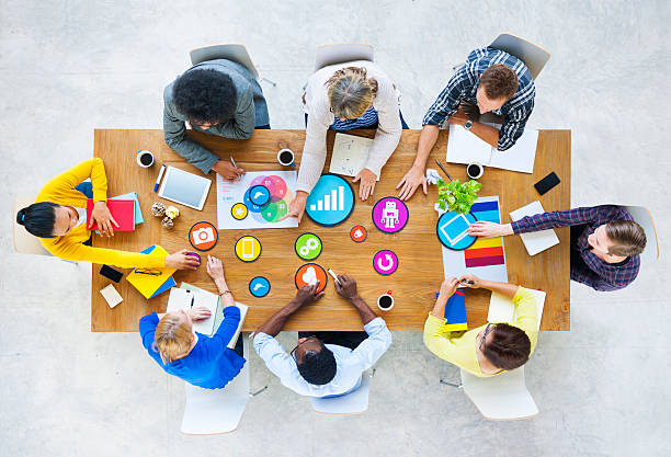 istock Design Team Planning with Social Media Symbols 522298779