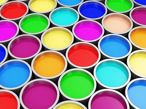 istock Heap of Colorful Paint Cans Abstract Background 522299323