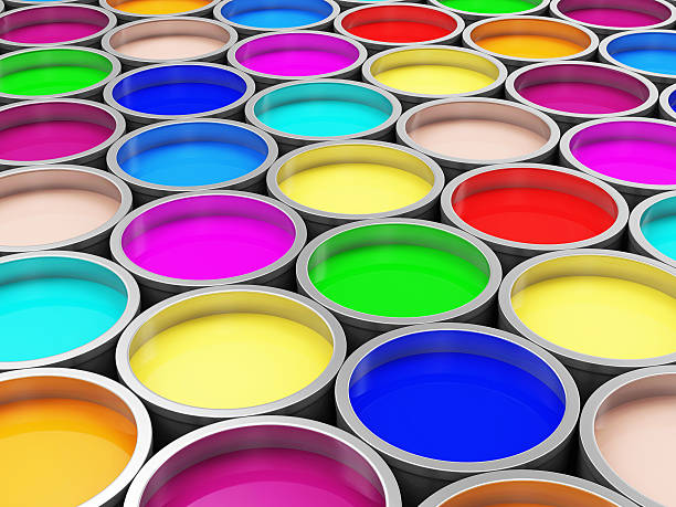 istock Heap of Colorful Paint Cans Abstract Background 522299325