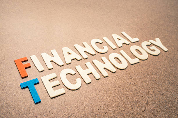 istock Financial Technology wording on brown background 522302260