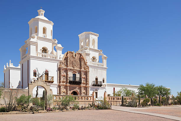 Mission San Xavier del Bac is a Spanish Catholic mission located south of Tucson, Arizona. Founded in 1692, it is named for the co-founder of the Jesuit Order, Francis Xavier. Today's Mission - a fine examples of Spanish colonial architecture - is the oldest European structure in Arizona (completed in 1797).