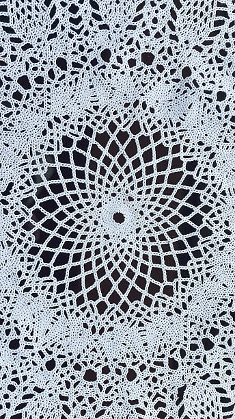 istock knitted or crochet texture, handmade lacy background 522304074