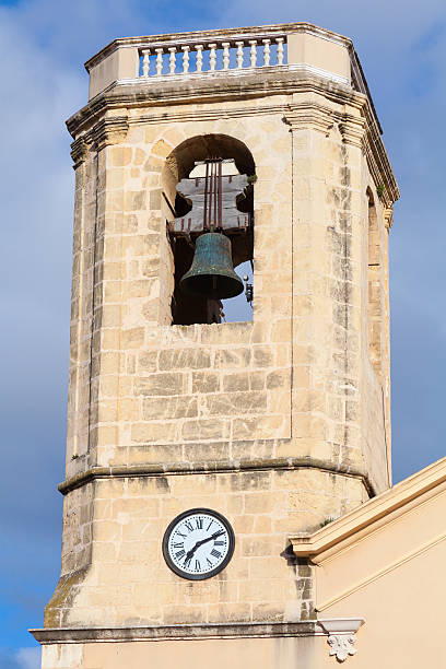 istock Bell tower of Catholic cathedral in Calafell 522305028