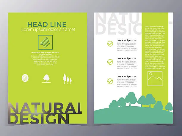 Vector illustration of business and nature brochure design template vector