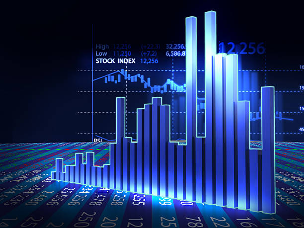 istock stock market chart  on reflective surface 3dillustration 522309290