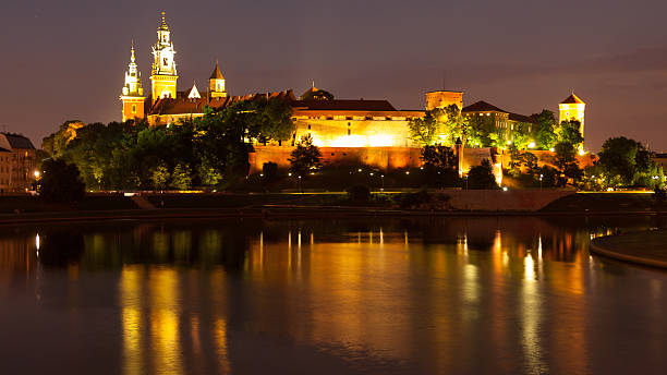 istock Wawel Hill above Vistula River in Krakow at night 522310458