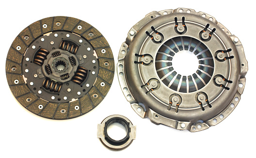 Car clutch isolated on white background closeup