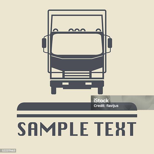 Truck Icon Or Sign Stock Illustration - Download Image Now - Carrying, Commercial Land Vehicle, Delivering
