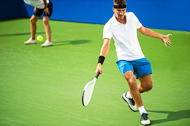 istock Professional Tennis Player Hitting a Backhand 522312611