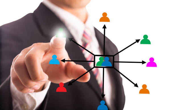 istock Businessman touching social media 522313423