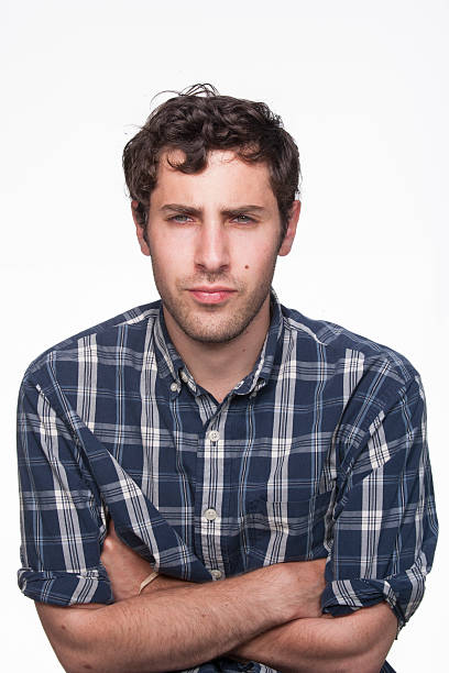 istock Caucasian young man looking serious 522313786