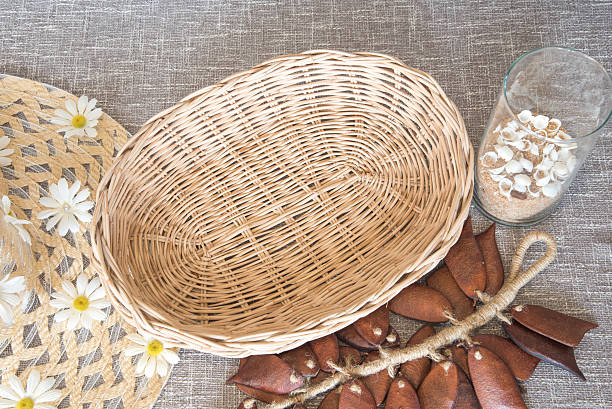 istock still lif wickerwork and dried pod background 522315298