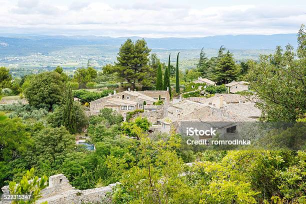 View On Provence Village Roof And Landscape Stock Photo - Download Image Now - Ancient, Architecture, Bonnieux