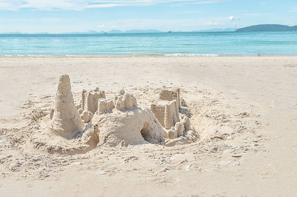 istock Castle of Sand on Beach with Sea view 522316504