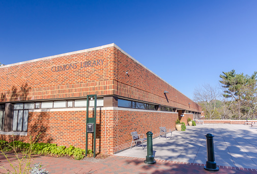 Charlottesville, Virginia, USA - April 15, 2016: Clemons Library at the University of Virginia in Charlottesville, Virginia.