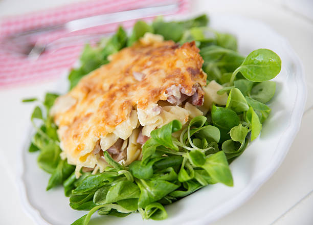 istock Baked Pasta with salad 522317571