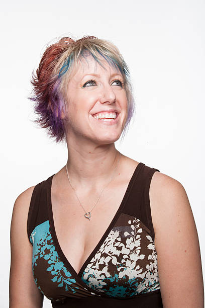 istock Caucasian multi-colored haired woman portrait 522318218