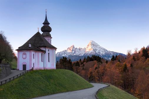 Pilgrimage Church Maria Gern with Watzmann in background